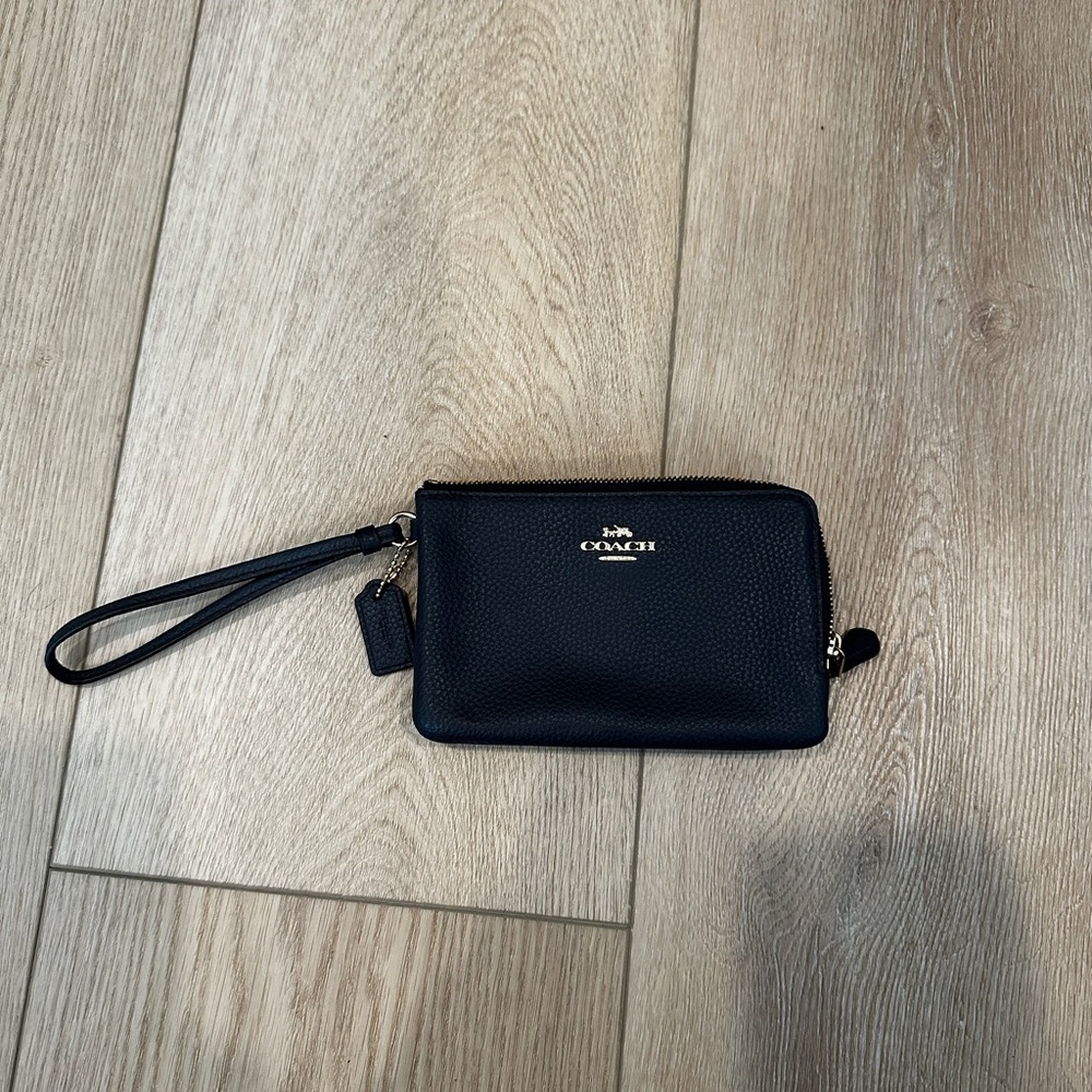 Coach Navy Blue Wristlet
